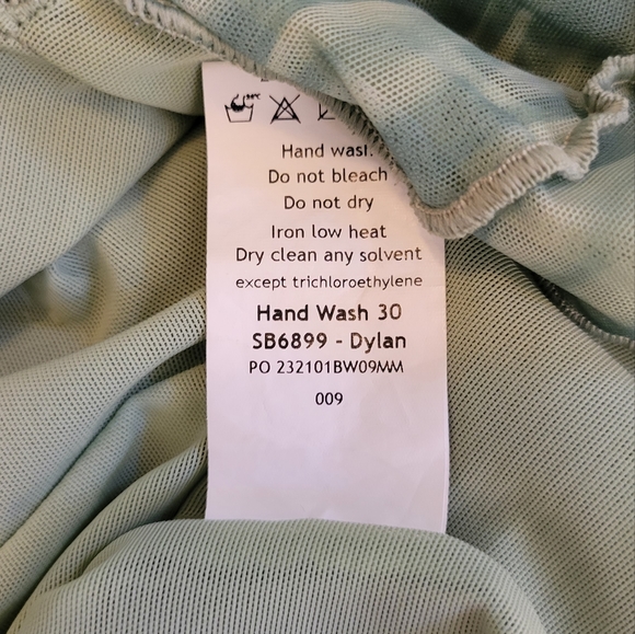 House of CB 'Dylan' Green Colour Ivy Printed Mesh Lace Up Mini Dress - Picture 14 of 14